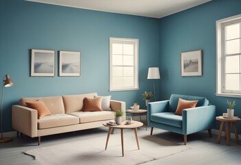 modern living room with sofa