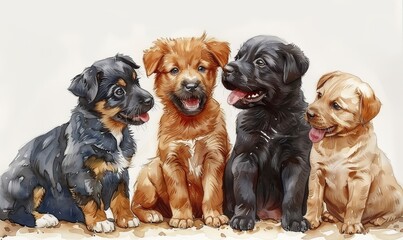 A warm gathering of pet owners fills the living room with laughter and joy as they bond over their adorable puppies, creating lasting memories in a cozy atmosphere