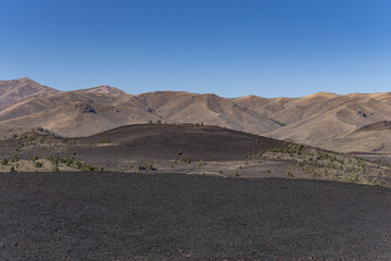North Craters. Inferno Cone Trail, Craters of the Moon National Monument and Preserve, Idaho. Snake River Plain. Cinder cone. Pioneer Mountains (Idaho). 