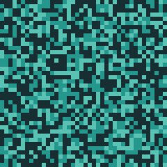Seamless cyan pixel camouflage pattern vector