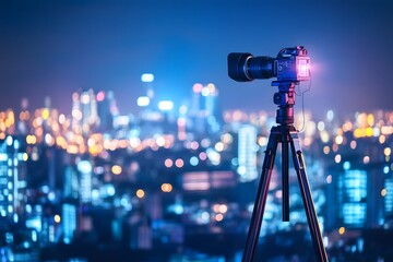 Urban Lights and Camera in Digital Survey Concept