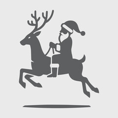 deer with a christmas tree