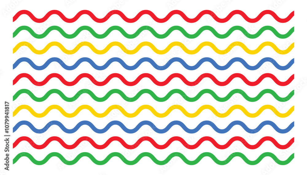 Fototapete abstract wavy line endless. wavy lines in spring different color background. funny waves seamless pa