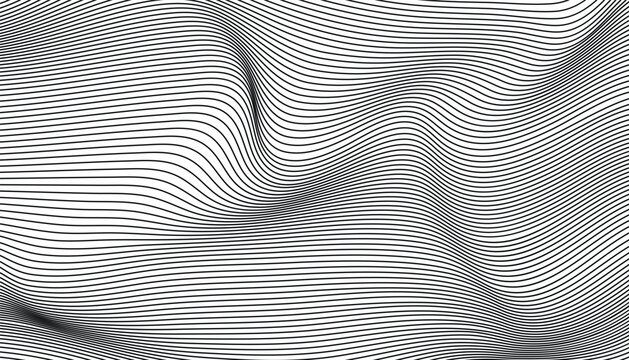 Multiple wavy line. wavy line abstract background. slanting, oblique geometric pattern. ripple line pattern background. abstract black curve wave lines. wave stripe background