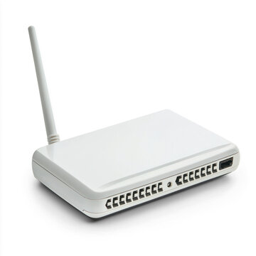 DSL modem with a compact design. isolated on transparent background