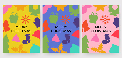 Merry Christmas and Happy New Year design for banner, card, cover, poster, advertising, wallpaper.