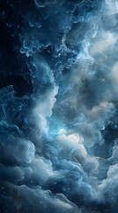 Abstract Background - Dreamy Nebula Cloudscape Illustration