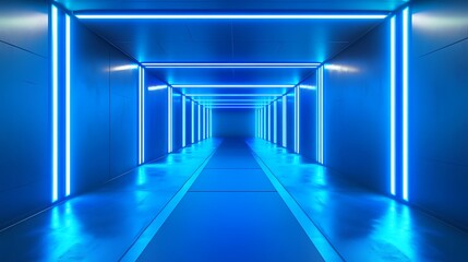Fototapeta premium Neon Lights in a Corridor