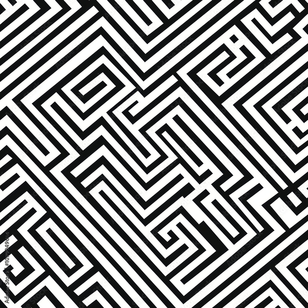 Poster intricate geometric line pattern design