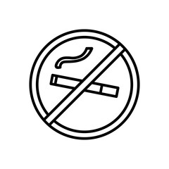 no smoking line icon