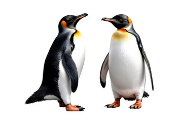 Fototapeta premium Two King Penguins Facing Each Other