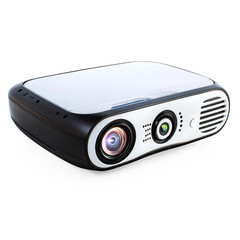Fototapeta premium Projector with a compact design and lens. isolated on transparent background