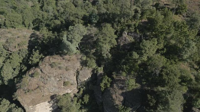 Aerial view of the mountains of Amatl&aacute;n and Tepoztl&aacute;n