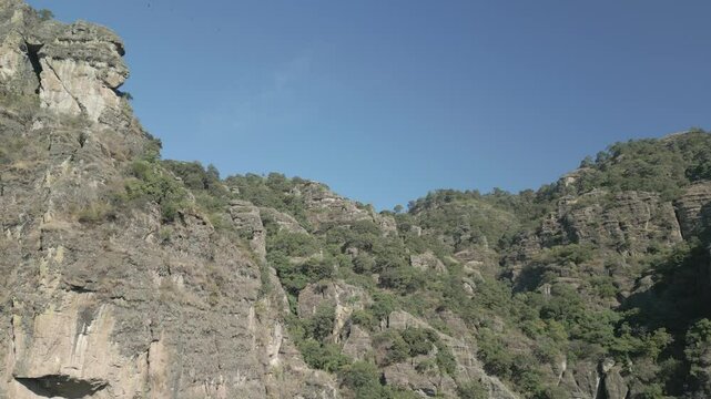 Aerial view of the mountains of Amatl&aacute;n and Tepoztl&aacute;n