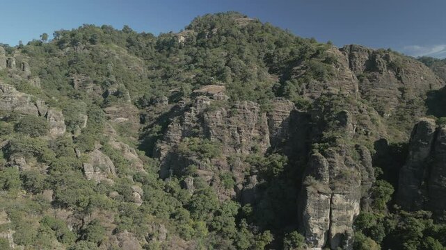 Aerial view of the mountains of Amatl&aacute;n and Tepoztl&aacute;n