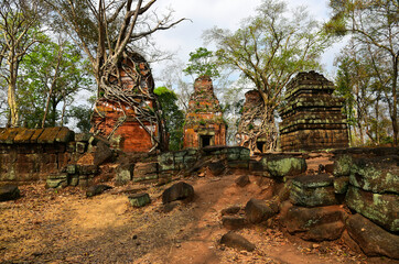 Prasat Pram temple at Koh ker