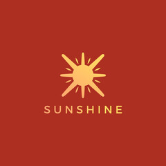 Sunshine Icon Logo Vector. Sun Symbol Design