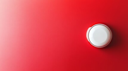 Red Background with a White Circle in a Red Ring