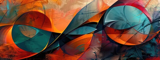 Abstract Art, Swirling Colors