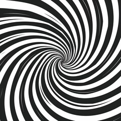 Obraz premium Abstract Black and White Swirling Spiral Pattern Creating a Dynamic Visual Effect Ideal for Backgrounds, Graphic Designs, and Creative Projects