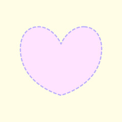 シンプルな波線のハートアイコン⭐︎