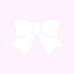 シンプルな波線のリボンアイコン♪