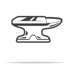 Anvil outline icon transparent vector isolated