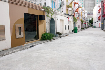 Obraz premium Amazing colorful exterior spiral staircases in Bugis, Singapore. 