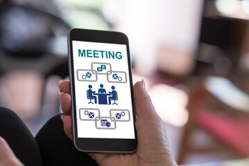 Meeting concept on a smartphone