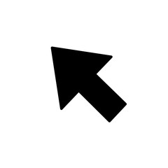 Black arrow cursor icon logo