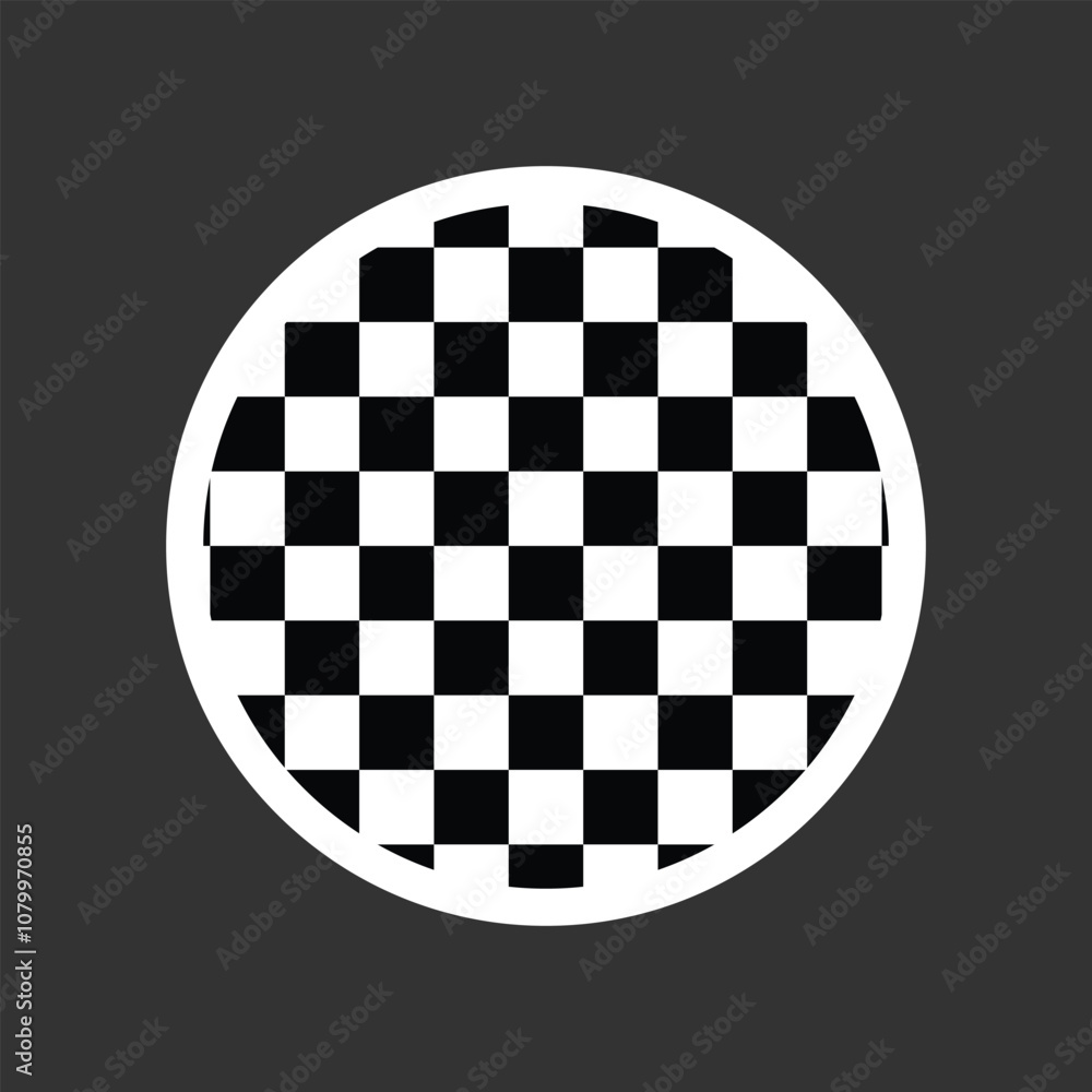Poster board pattern circle icon. round shape vector design