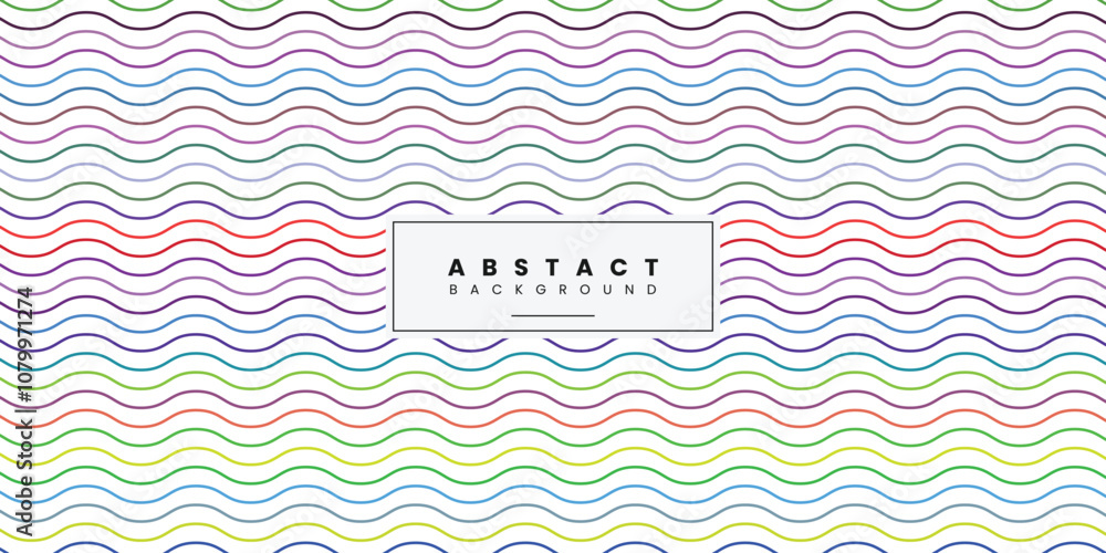 Poster abstract colorful wave lines background design vector
