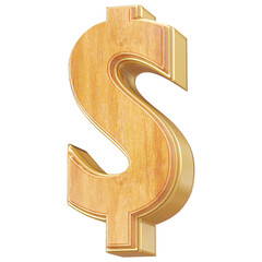 Dollar Symbol 3D Render