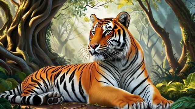 tiger in the zoo
