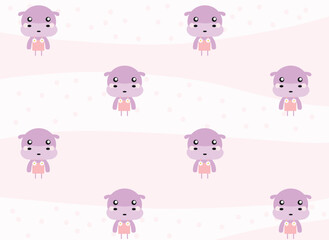 cute kids background with funny characters