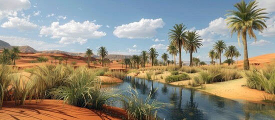 Obraz premium Oasis in the Desert
