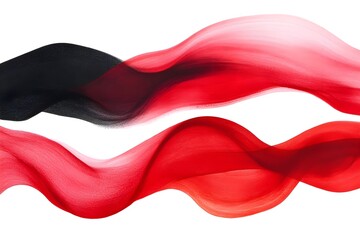 Naklejka premium A red and black wave, with the red being the dominant color