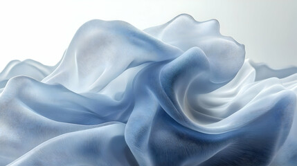Obraz premium Abstract Background - Flowing Blue Fabric 3D Render