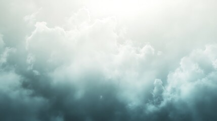 Obraz premium White Clouds on a Blue Background