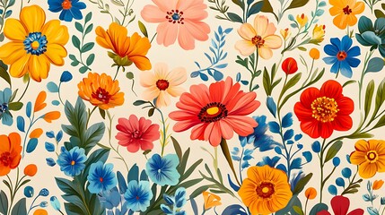 Vibrant Floral Pattern