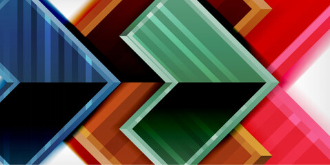 Arrow geometric abstract vector background. Vector Illustration For Wallpaper, Banner, Background, Card, Book Illustration, landing page