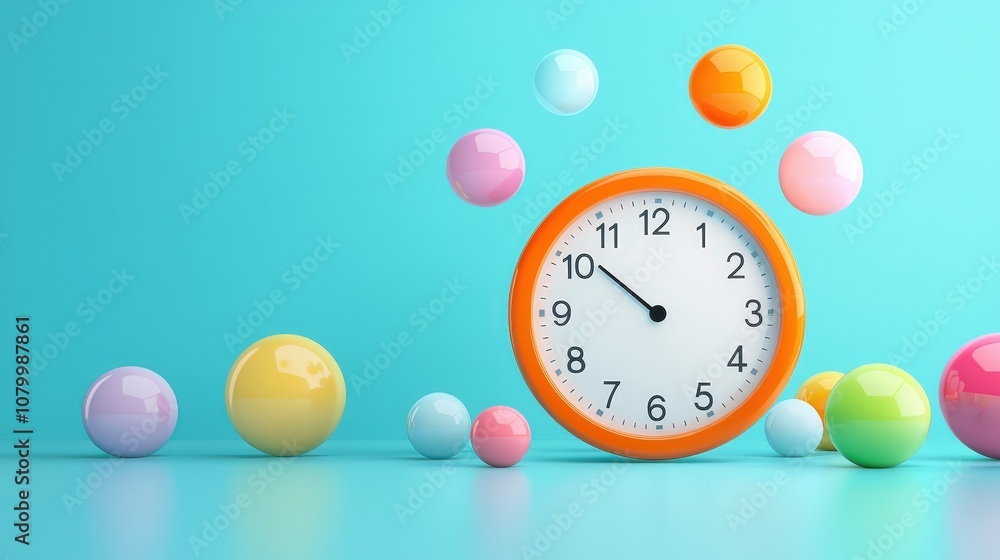 Poster limited time badge at center for a website isolated random pastel color background