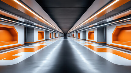 Simple, clean underground parking