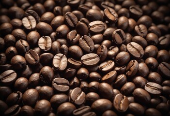 Fototapeta premium Coffee Beans Arranged in an Artistic Presentation
