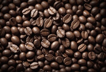 Fototapeta premium Coffee Beans Arranged in an Artistic Presentation