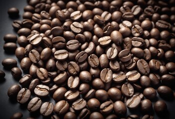 Fototapeta premium Coffee Beans Arranged in an Artistic Presentation