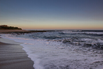 sunset over the beach