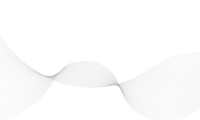 Technology and business gray and white wave lines on transparent background. Frequency sound wave, twisted curve lines with blend effect.