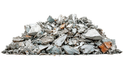 Debris Pile Cleanup Construction Site Photography Urban Environment Ground Level View Waste Management