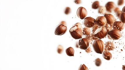 Falling Hazelnuts in Motion